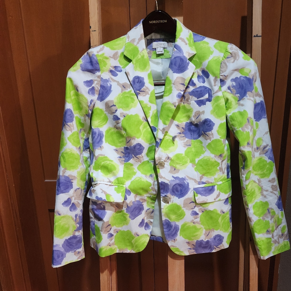 JCREW Flower Patterned Blazer size 2